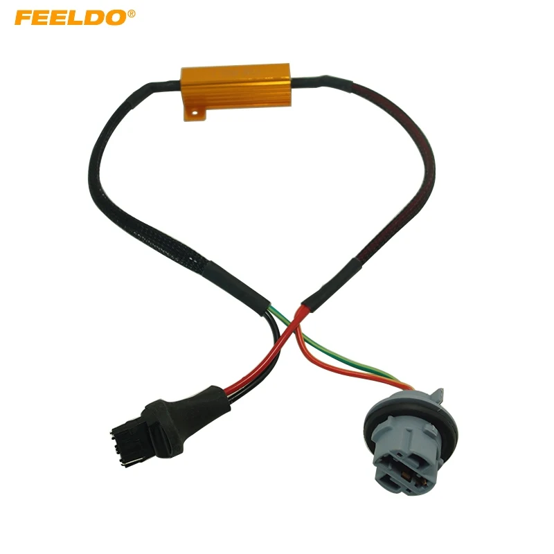 

FEELDO 1pc 50W 6Ohm Canbus Error Free Resistor Car LED Decoder Warning Error Canceller For 7440/7441/992 LED Turn Signal Bulb