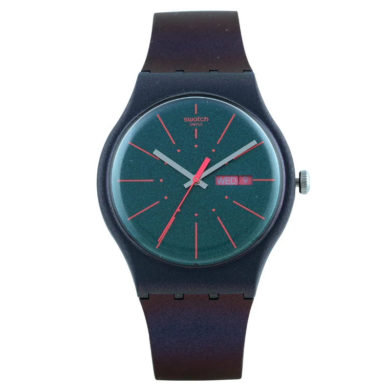 Montre Swatch montre с кварцевым ремешком цвета SUON708relogio masculino | Наручные часы