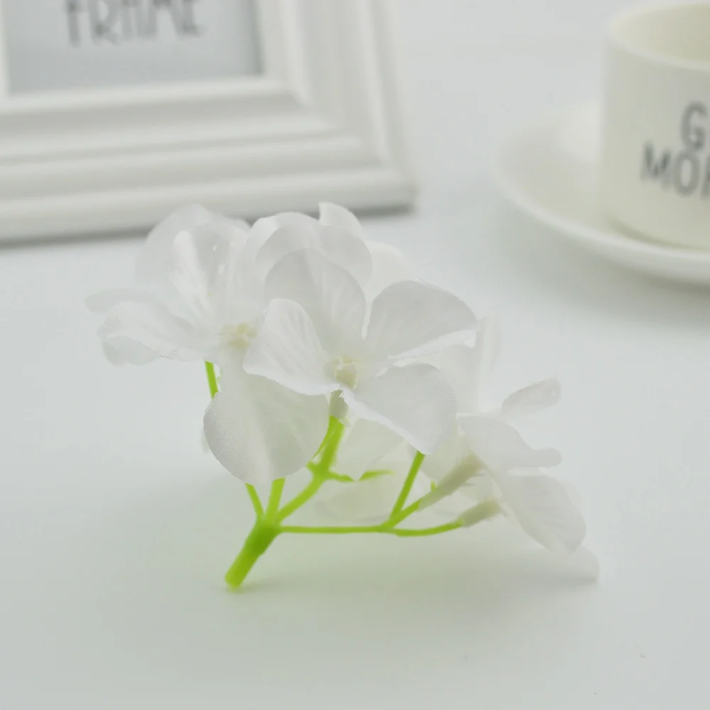 pçs de seda hortênsia vasos de natal para decoração de casa acessórios de casamento nupcial falso diy presentes scrapbook flores artificiais