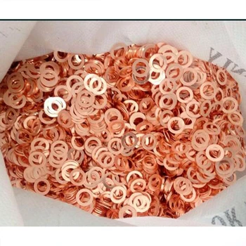 

12 Size 300Pcs Solid Copper Crush Washers Seal Flat Ring Gasket Kit