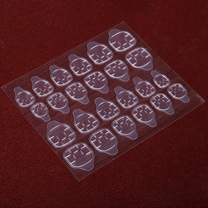 5 листов/лот двухсторонний клей-стикер Клейкая лента прозрачный клей для ногтей для поддельных ногтей инструменты наклейки для ногтей Наклейка s