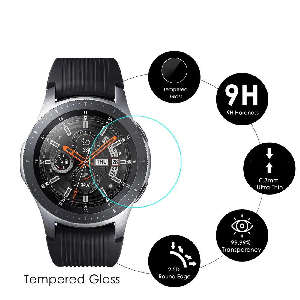 5-Pack-For-Samsung-Galaxy-Watch-46mm-Screen-Protector-9H-2-5D-Explosion-proof-Tempered-Glass