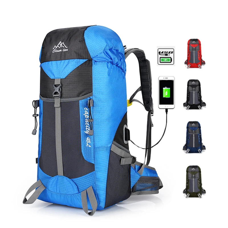45l High Capacity Waterproof Hiking Outdoor Bags Nylon Camping Travel