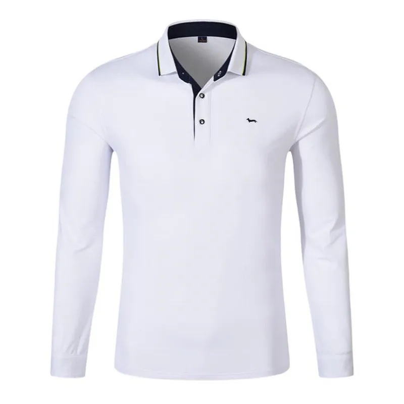 

2018 New spring Men casual shirt slim fit long sleeve embroidery solid small collar breathable soft men's shirts PO011