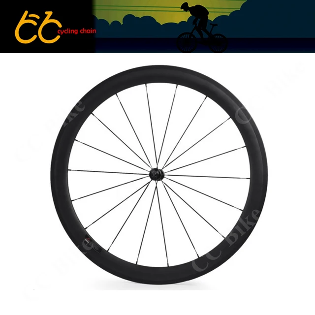 Cheap 23mm width of  High quality 50mm clincher carbon front  wheel or rear carbon road carbon bicycle wheel
