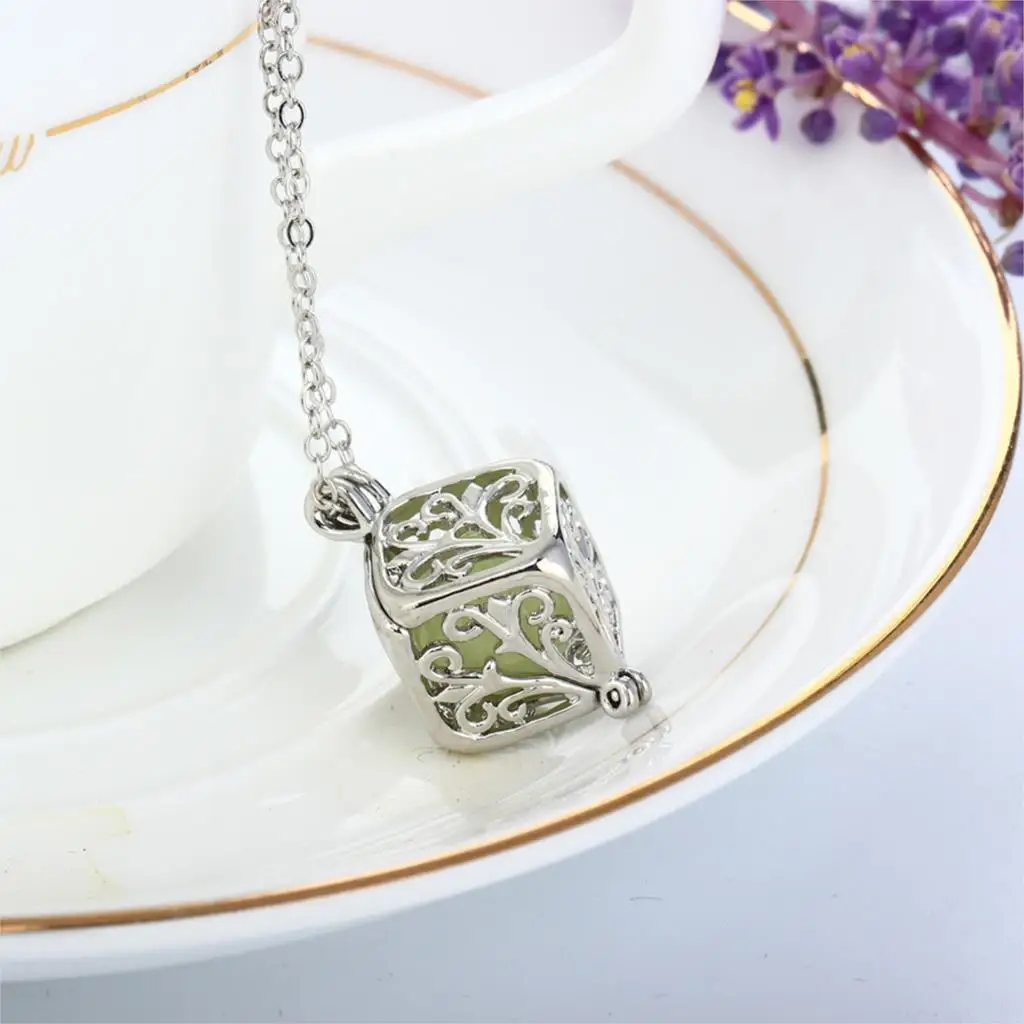 Tree Of Life Dark Luminous Necklaces Silver Color Chain Necklace Glowing in Dark Pendant Necklaces Collares Maxi Choker Jewelry 12