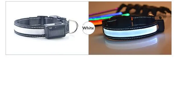 FD38 ошейник для питомца собаки Солнечный светоизлучающий USB зарядка Высокое