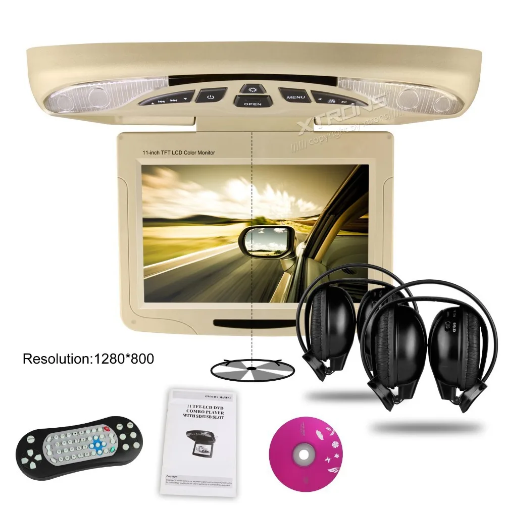 Us 149 0 11 3 Hd Car Ceiling Dvd Player Roof Mounted Monitor With 1280 800 Rotating Display 270 Overhead Monitor Dvd Player On Aliexpress Com