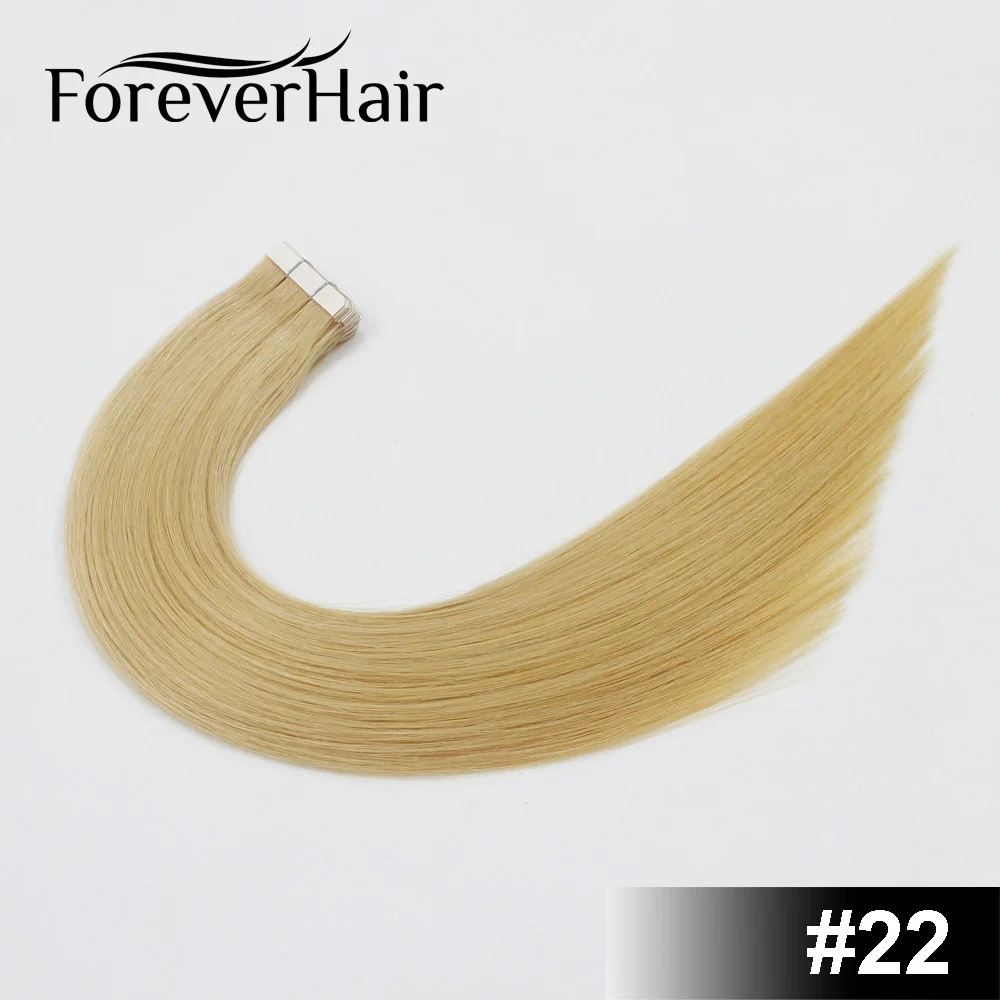Волос навсегда 2,0 г/шт. 1" Реми ленты в натуральные волосы наращивание фортепиано# P18/22 бесшовные прямо ленты на парикмахерская Стиль 20 шт - Цвет: #22