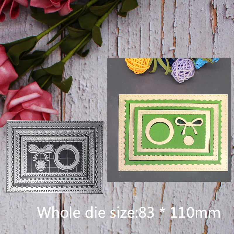 circle bow knot lace Metal steel frames Cutting Dies DIY Scrap booking Photo Album Embossing paper Cards83*110mm|Вырубные штампы| |