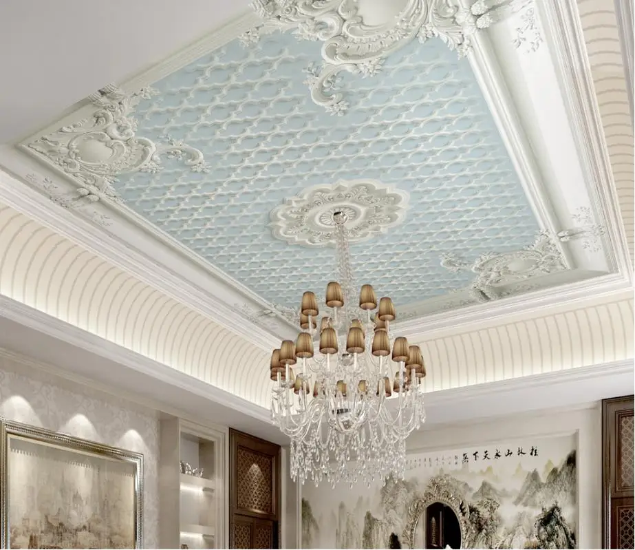 

custom 3d ceiling wallpaper Plaster embossed pattern wallpaper for bedroom walls 3d wallpaper for ceiling marble wallpaper