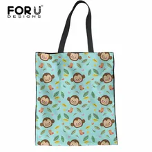 FORUDESIGNS/сумка для покупок, Повседневная Льняная сумка-тоут, известный дизайнер, Холщовая Сумка, сумка на плечо, повседневное использование, тканевая сумка, сумка для продуктов
