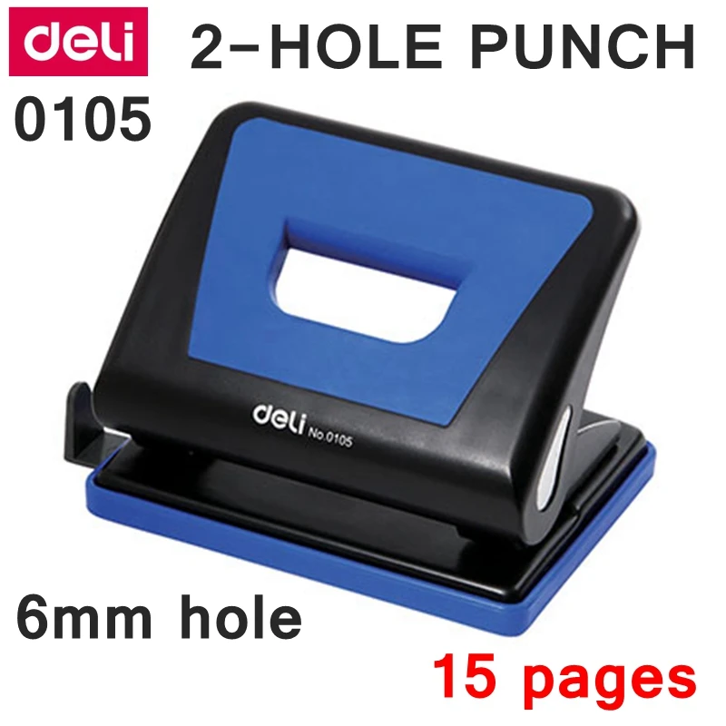 Deli 0105 Office Desk 6mm 2 Hole punch binding hole punch two holes