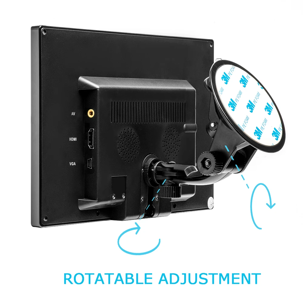 9 дюймов TFT lcd цветной видео монитор CCTV монитор экран HDMI VGA BNC AV вход для ПК CCTV безопасности и стенд вращающийся экран