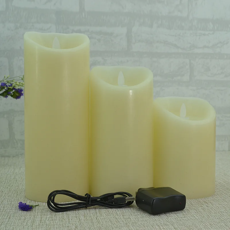 

220V charge LED large diameter swing electronic candle romantic wedding Bar Party lamp electronic candle lamp