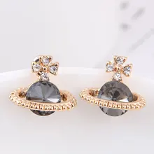 Brincos de ouro pequenos brincos estilo coreano bonito crytal brincos para acessórios femininos