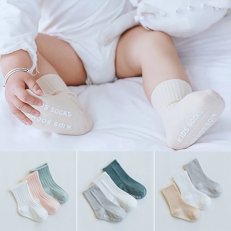 

3PSC Solid Color Baby Socks Cotton Fashion Cute Unisex Baby Newborn Fresh Candy Color Newborn Infant Socks Socks 0-5 Year
