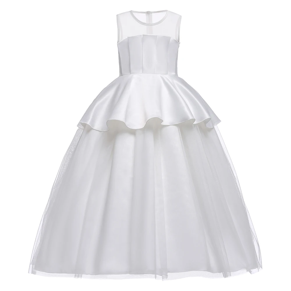 

High-end 2018 New Summer Girls Vest Dress Fluffy Kids Dresses For Girls Mesh Wedding Princess Dress