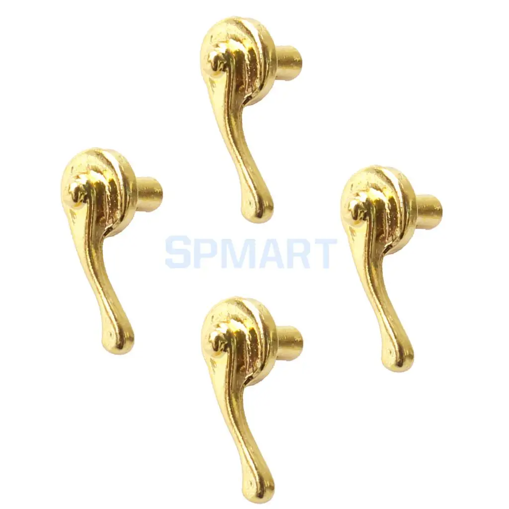 16Pcs 1/12 Scale Alloy Vintage Dollhouse Miniature Door Mini Pull Handles Locks Keys Dolls House Furniture Accessories Kids Toys