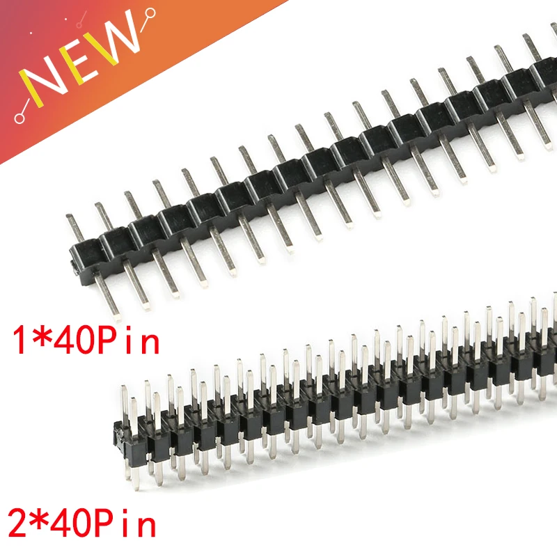10 шт./лот шаг 2 0 мм одинарный/двухрядный штырьковый разъем 1x40P 2x40p медный