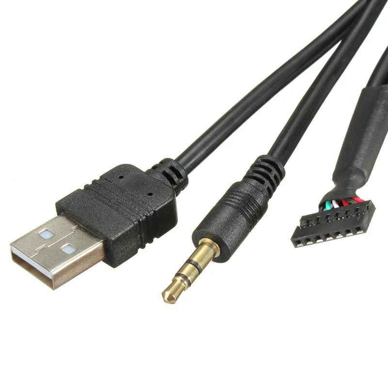 New Car 3.5mm AUX Headphone Flush Mount Audio Modification Panel Input Adapter Kit