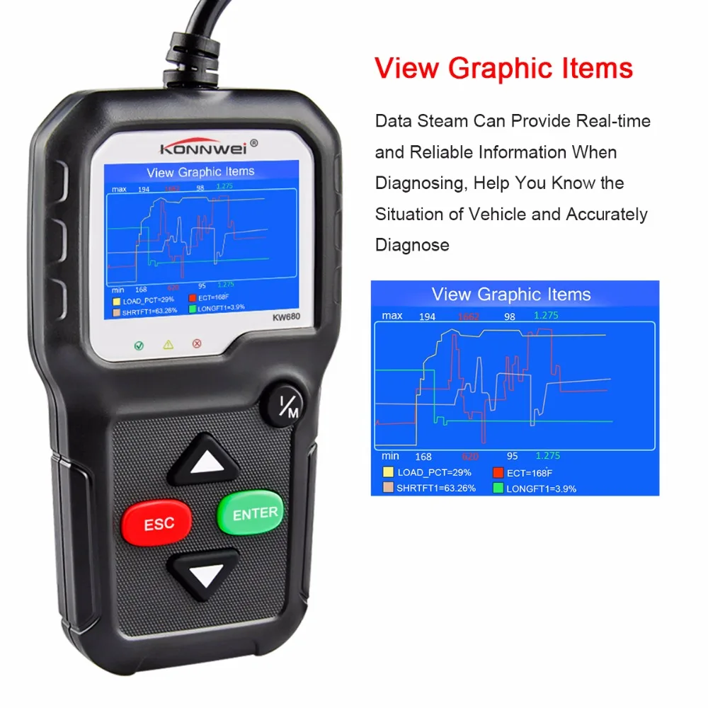 US $32.50 Obd2 Scanner Obd 2 Car Diagnostic Auto Diagnostic Tool Konnwei Kw680s Russian Language Car Scanner Tools Diagnostic Scanner