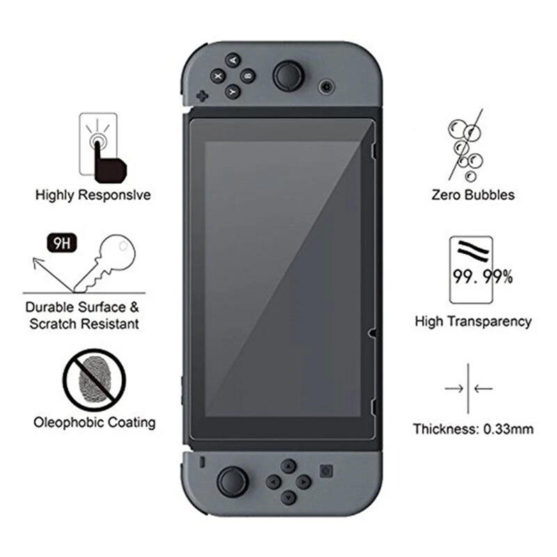 DHL For Nintend Switch Screen Protector 9H Tempered Glass 3D Protetor Film Cover Nintend_switch Console Consola NS Accessories