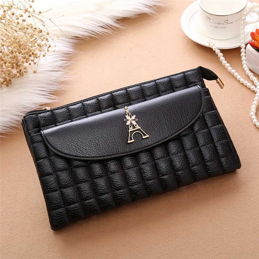 

Women Lingge Eiffel Tower Zipper Coin Purse Wallet Card Holders Handbag Fashion Handbag Purse Wallet AP5