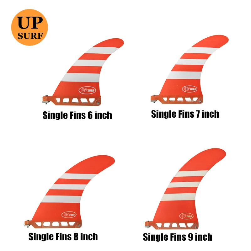 

1pc Paddle Surf Long Board Quilhas 6/7/8/9 inch Center Fin Orange Surfboard Fin pranchas de