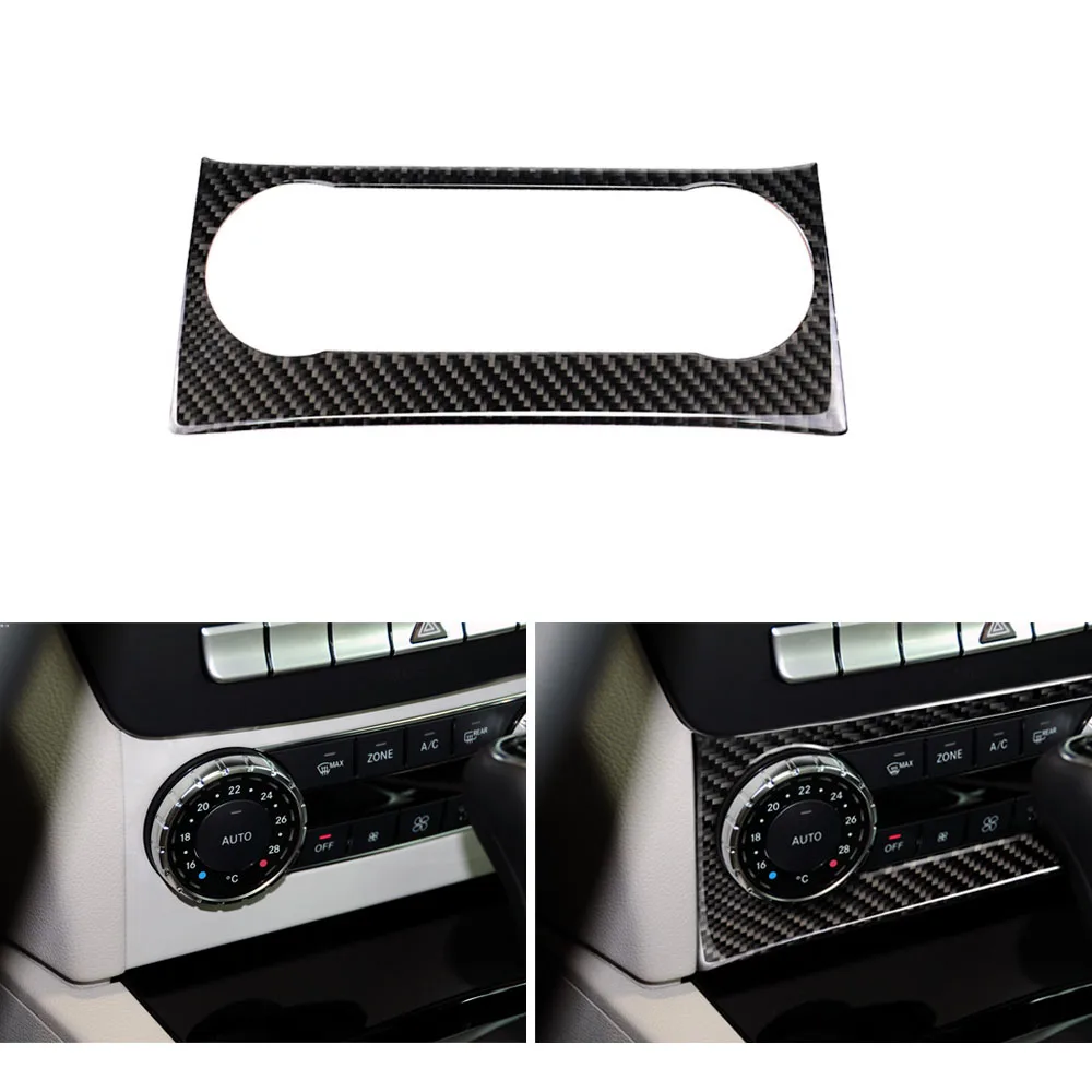 Carbon Fiber Sticker Air Conditioning Switch button Sticker Trim For Mercedes-Benz C-Class W204 2011-2013
