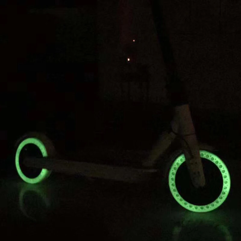 

Night Fluorescent Xiaomi Mijia M365 Scooter Skateboard Tyre Solid Hole Tires Luminous Shock Absorber Damping Rubber Tyres Wheels