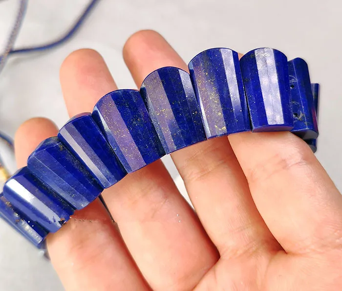 Свободные бусины синий lapis граненый Вентилятор Форма чокер AAA 18-28 мм для DIY ювелирных изделий FPPJ бусины природа