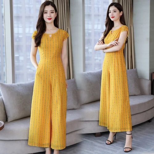 

Chiffon Rompers Womens Jumpsuit Striped One Piece Pants Summer Sexy Playsuit Women Combinaison Femme Salopette Body Femme