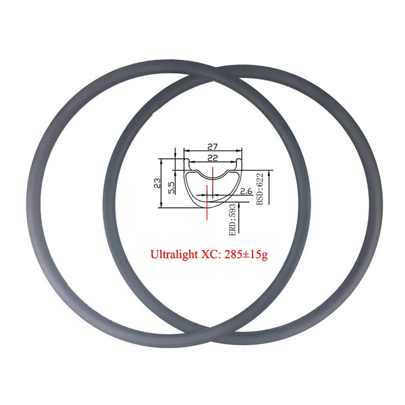 Супер легкий 285 г 29er 27 мм x 23 мм MTB кросскантри карбоновый обод пересеченной страны 28 отверстий 28 H 29 дюймов колесные диски для горного велосипеда UD МАТОВЫЕ глянцевые