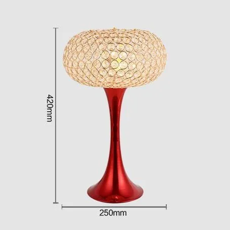 Роскошная хрустальная Золотая красная настольная лампа для спальни Свадебная прикроватная тумбочка для спальни красная хромированная настольная лампа для кабинета настольная лампа для комнаты