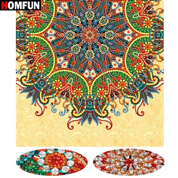

HOMFUN 5D Diamond Embroidery Flower Special Shaped Diamond Painting Needlework Rhinestone 3d Drill DIY 5D Painting 44x44cm