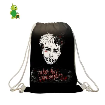 

XXXTentacion Rapper Hip Hop Drawstring Bag Daily Backpack Children School Storage Bags Women Men Softback Travel Bags