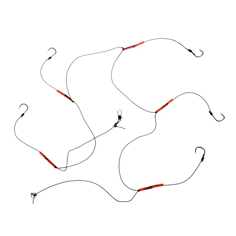 1 шт. рыболовные снасти из нержавеющей стали с защитой от намотки 5 крючков|string