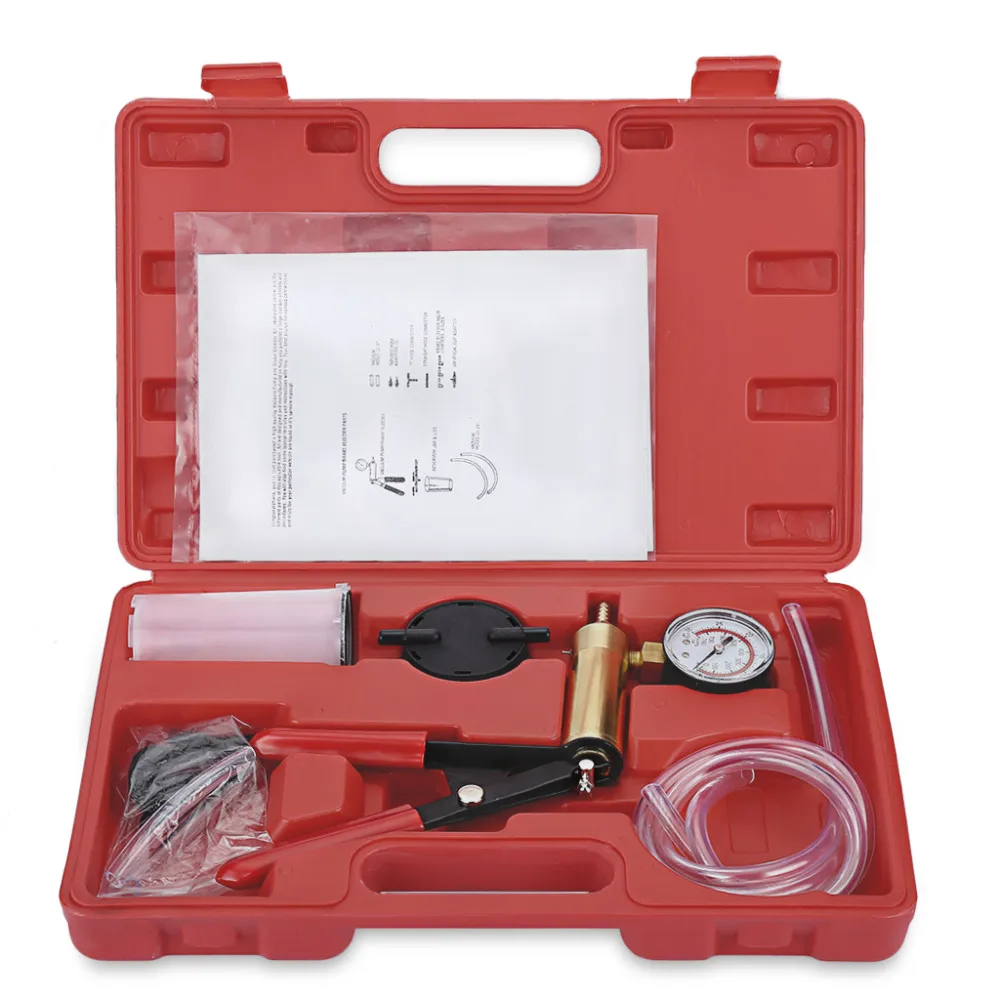 Многофункциональный ручной вакуумный насос тестер комплект тормоза bleeder кровотечение Tool Kit диагностический инструмент с вакуумметра