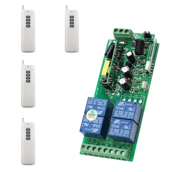 

85V-250V 4CH Wireless Remote Control Switch Receiver + Long Range Distance Transmitter Big Building Farm Remote Control System