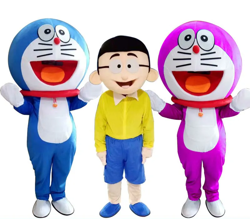 Супервысококачественный костюм талисман Doraemon робот кошка милый персонаж Аниме