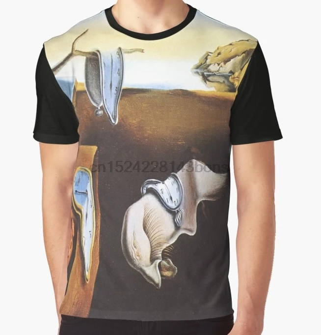 

All Over Print T-Shirt Men Funy tshirt The Persistence of Memory-Salvador Dal Graphic Tops Tee women t shirt
