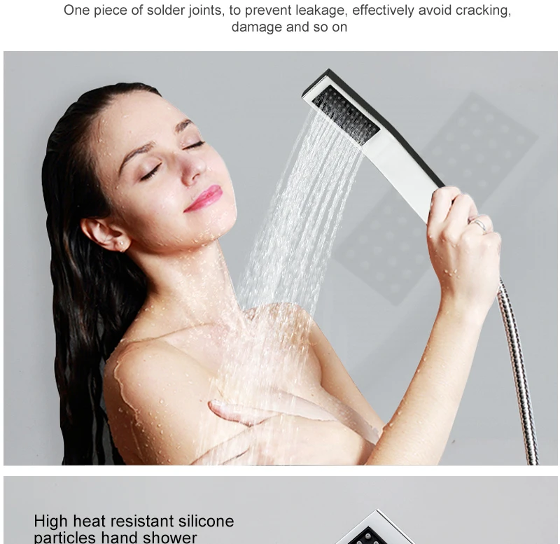 Душевая головка для ванной, умный термостатический цифровой контроллер, сенсорная панель, распылитель, светодиодный душевой набор