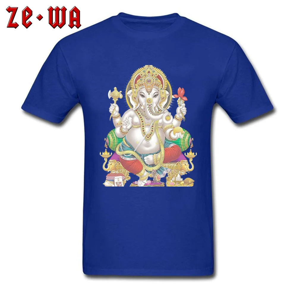 Retro Men T-Shirt Round Neck Short Sleeve Cotton Fabric shiva ganesha201897Y Tops Shirt Printing Tops Shirts Drop Shipping shiva ganesha201897Y blue