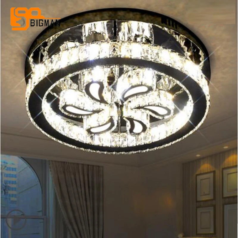 

Creative design LED ceiling lamp modern cristal plafonnier Dia50*H14cm lustre ceiling lights for living room bedroom