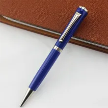 1 шт. синяя и серебристая шариковая ручка роскошные металлические шариковые ручки с 0,7 мм черный Заправка