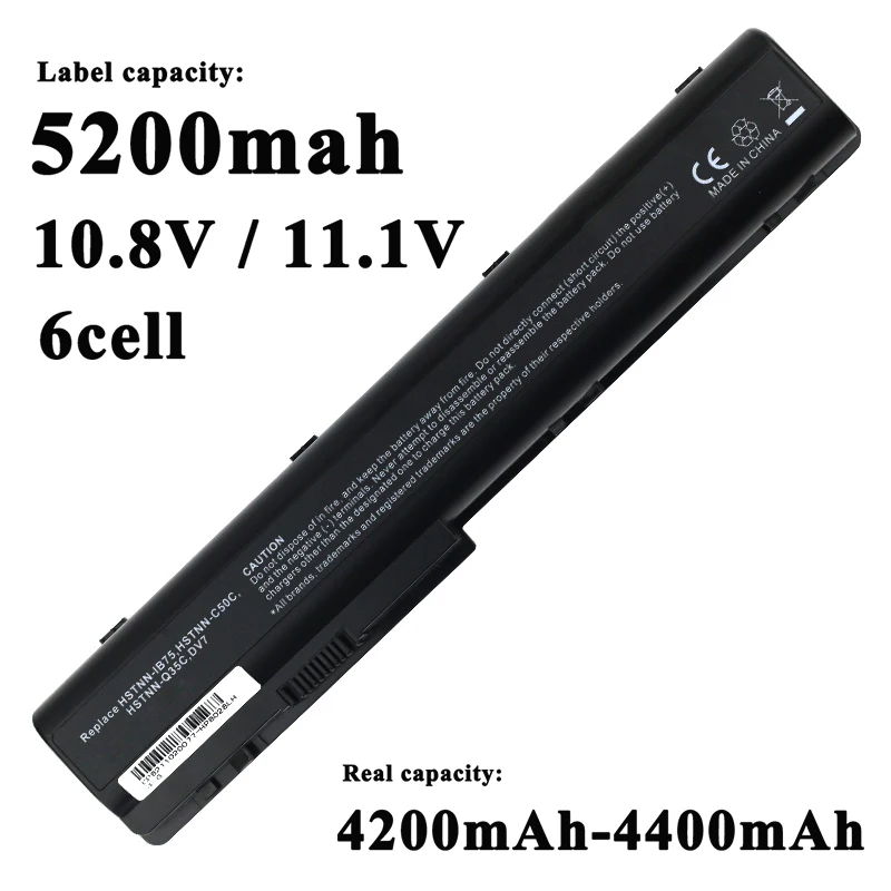6 ячеек Батарея для hp Pavilion DV7-1000 DV7-1100 DV7-1200 dv7-2000 dv7-2110 dv7-2200 DV7-3000 dv7-3110 DV8-1000 HD-1000