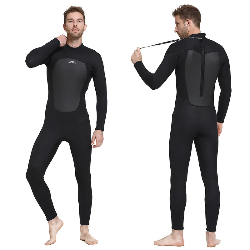 

LAFICIRO 3mm Men One-Piece Neoprene Long Sleeve Diving Suit Winter Men Wetsuit Prevent Jellyfish Snorkeling Suit