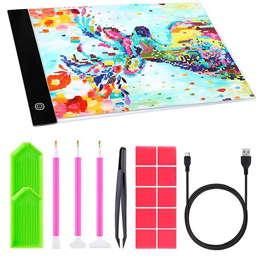 

Dimmable A4 Light Tablet Ultrathin LED Drawing Board Usb Cablefor Embroidery Diamond Painting Cross Stitch Tool Lighting Cable