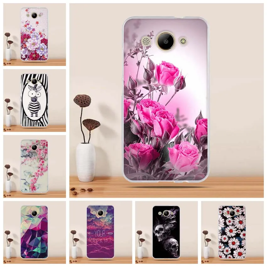 Case For Huawei Y3 2017 Soft TPU Cover Fundas Colorful Silicone Capa Coqeu | Мобильные телефоны и аксессуары